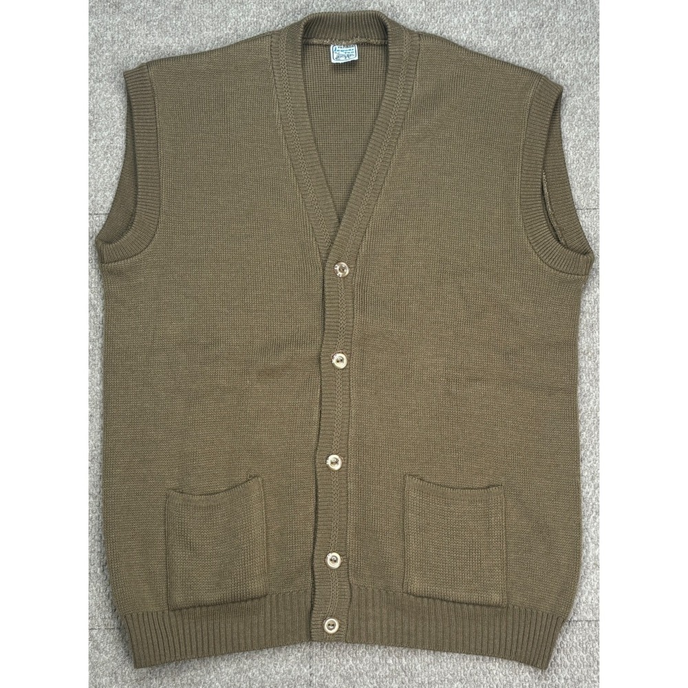 Tejidos Jaguar Tex Vintage Brown Men's Sweater Vest Size Large